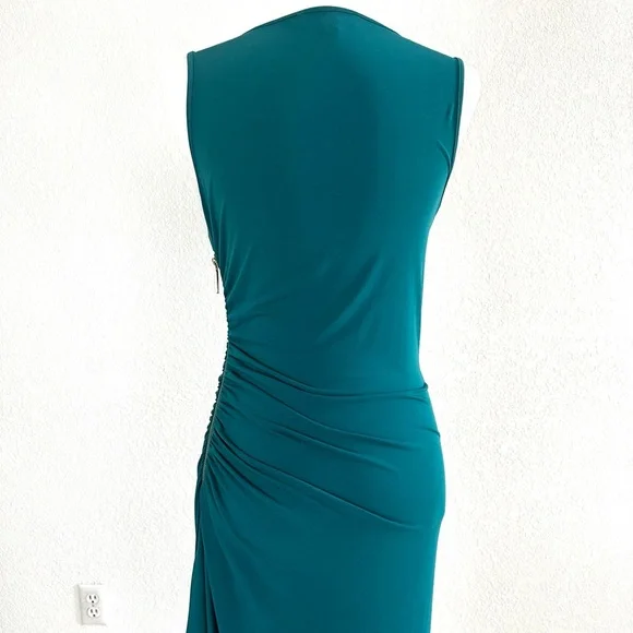 Michael Kors Teal Asymmetrical Sheath Dress - Picture 9 of 9